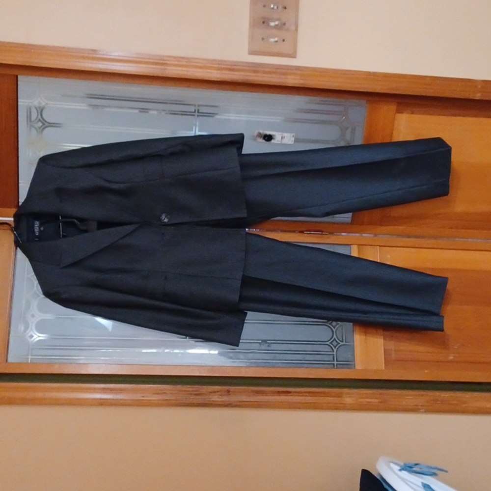 KASPER, 10 P, gray, women work suit